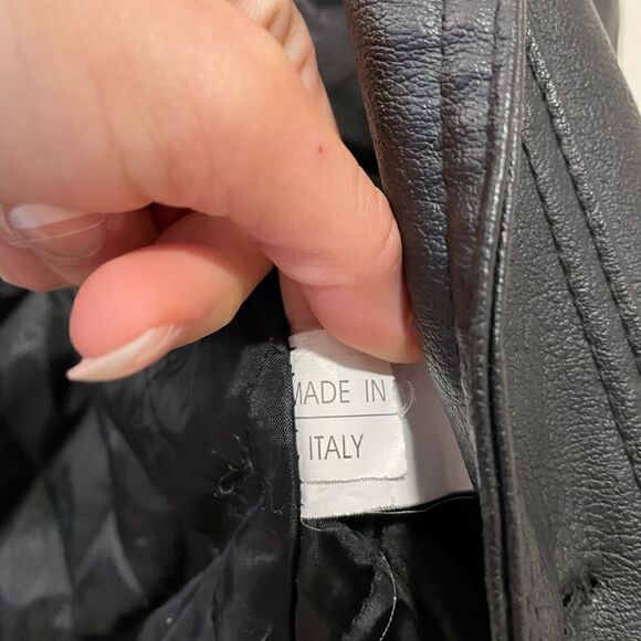 Emporio & Co Italian Button Down Leather Jacket - Picture 16 of 16